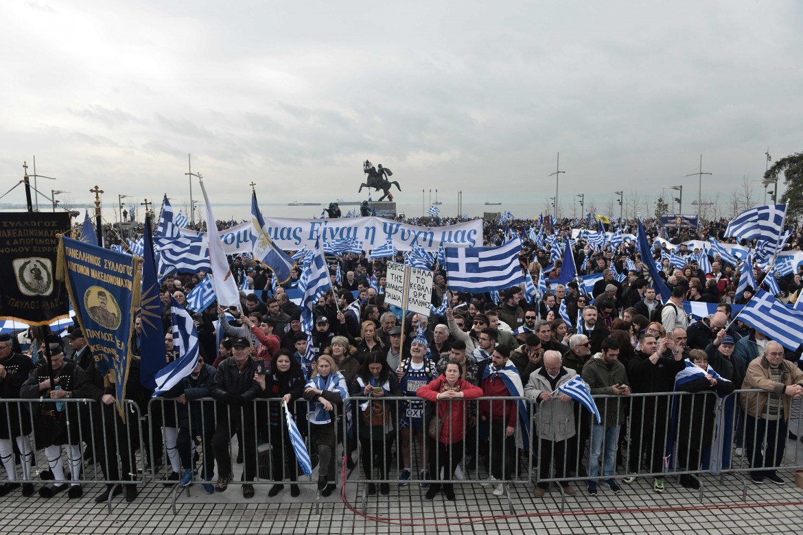 Disputa sul nome Macedonia, destra greca in piazza