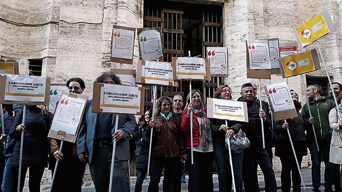 Anpal servizi, protestano «i precari che ricollocano i disoccupati»