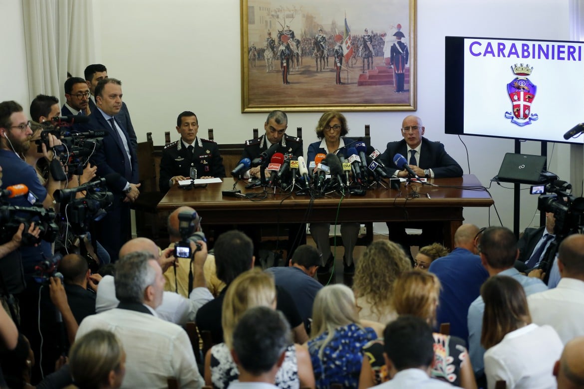 La conferenza stampa di magistrati e carabinieri sull’omicido Cerciello Rega foto LaPresse