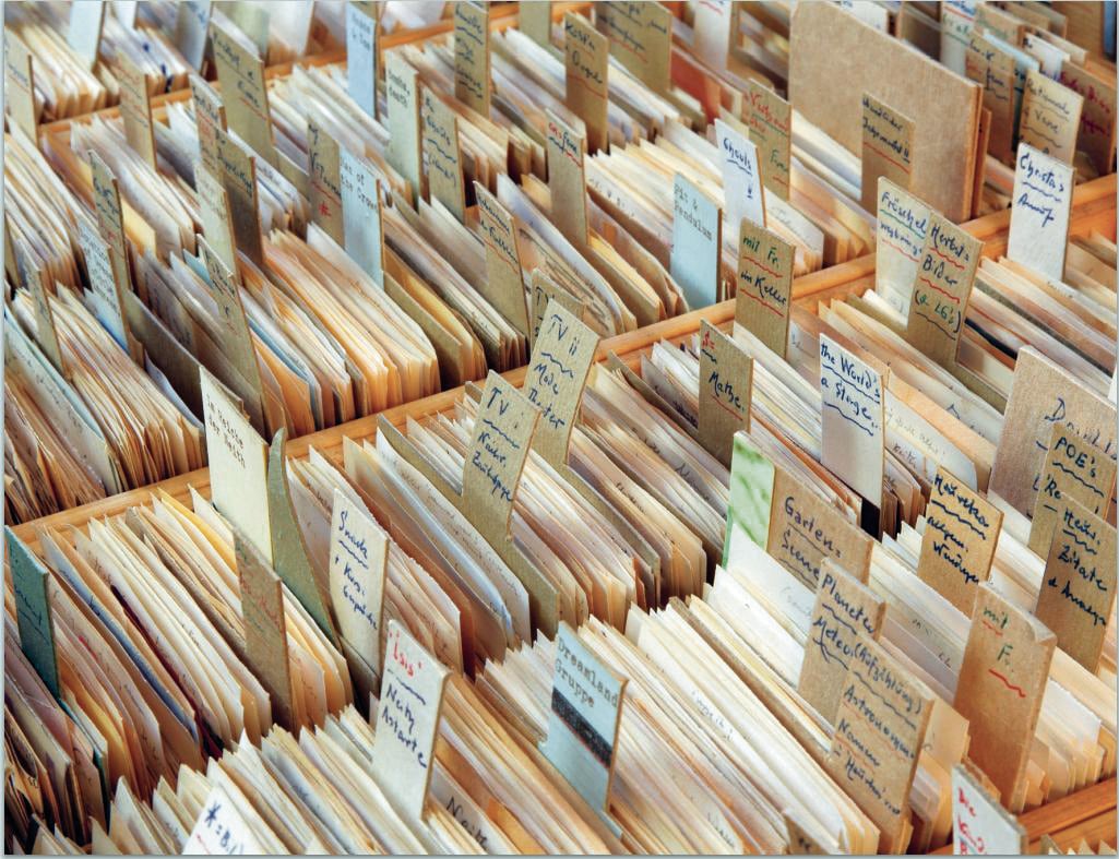 Arno Schmidt, collezione delle schede utilizzate per scrivere Zettels Traum, 1970