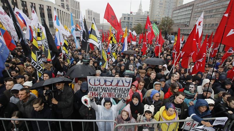 Contro la repressione, in piazza a Mosca c’è anche la sinistra