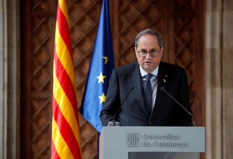 Il presidente catalano Torra si rimette nelle mani di Madrid