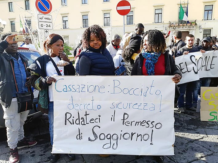 L’Ex Canapificio di Caserta: «Decreto sicurezza, il Conte bis fa peggio»