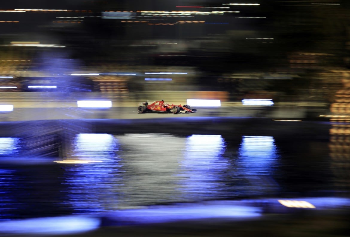 La Ferrari di Vettel, foto Ap