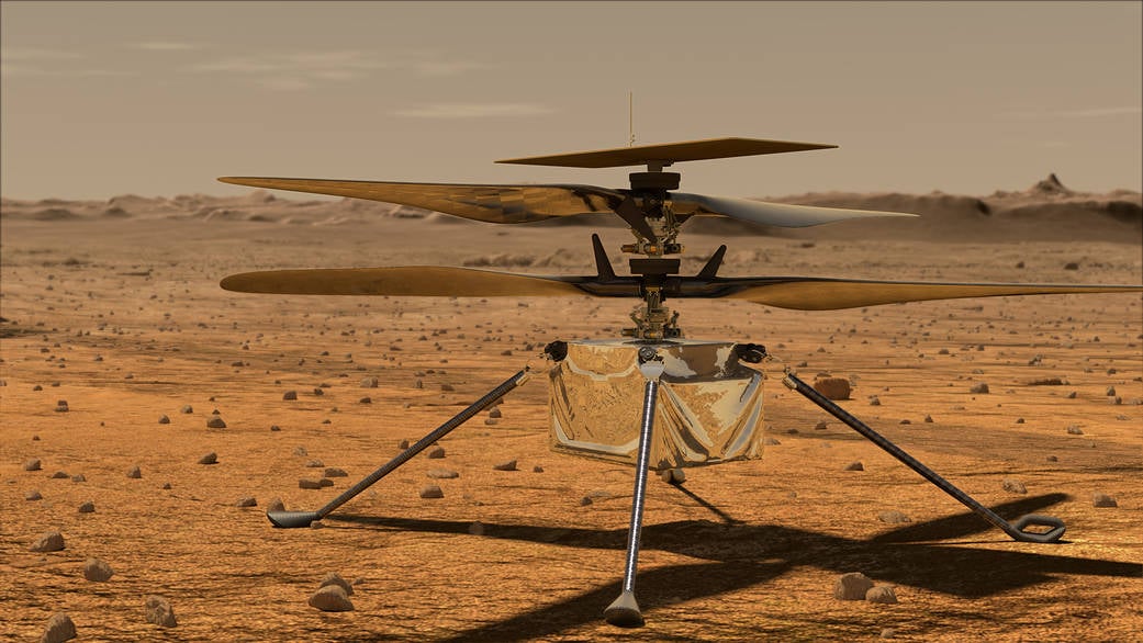 L’aerogiro di Ingenuity sul rosso Marte
