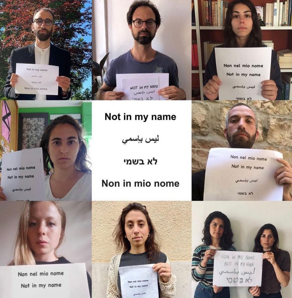 “Not in our names”, la lettera di un gruppo di ebree ed ebrei italiani