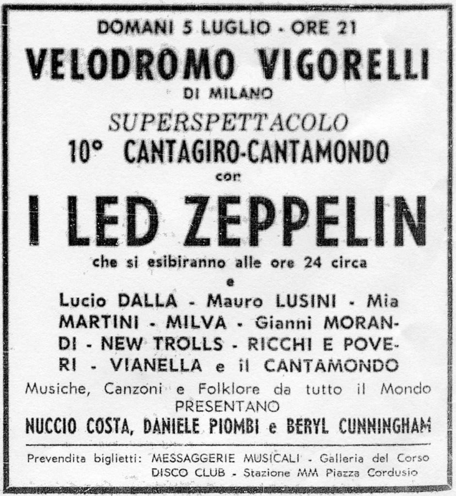 La notte buia dei Led Zeppelin