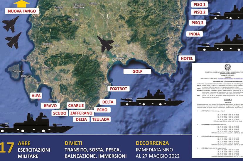 Prove di guerra in Sardegna, tre settimane di fuoco