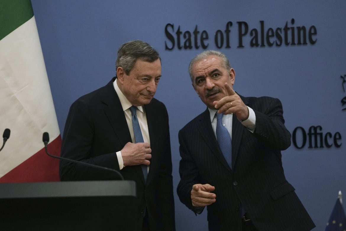 Zero politica, Draghi e Von der Leyen  ai palestinesi portano solo soldi