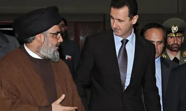 Nasrallah - Assad foto AP