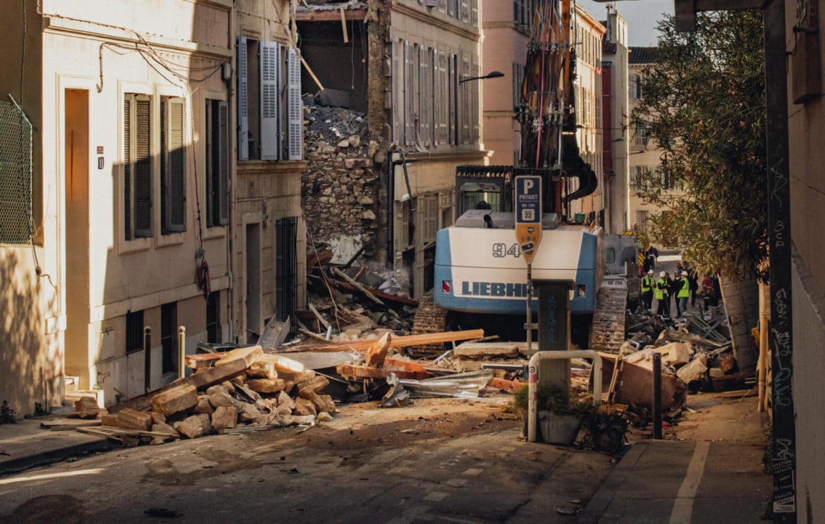 Il palazzo crollato a Marsiglia foto Ansa