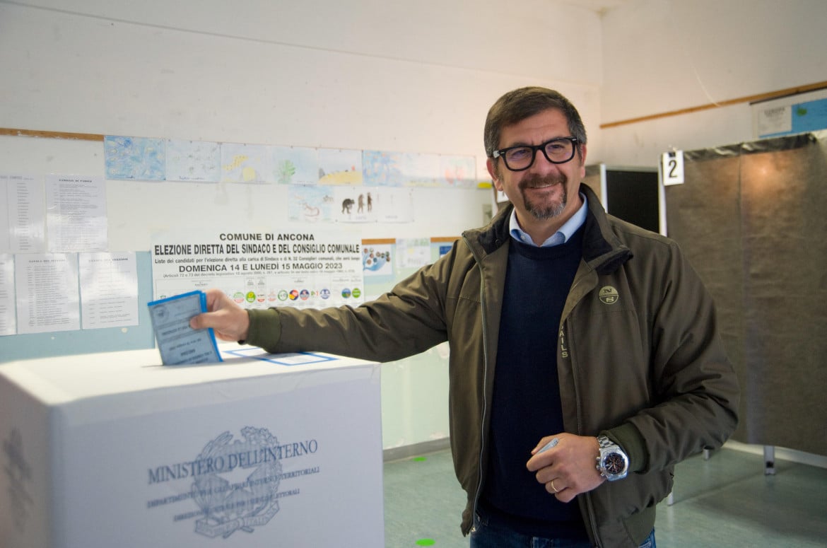 Ancona, il candidato per il centrodestra Daniele Silvetti foto Ansa