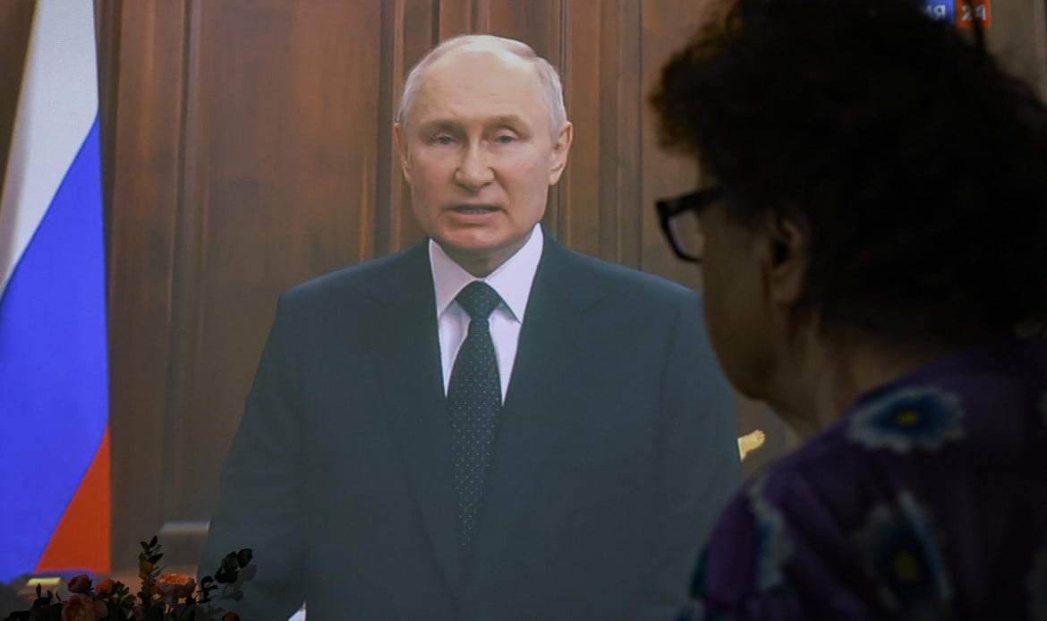 Il discorso alla nazione di Putin - 24 giugno 2023 - EPA/SERGEI ILNITSKY
