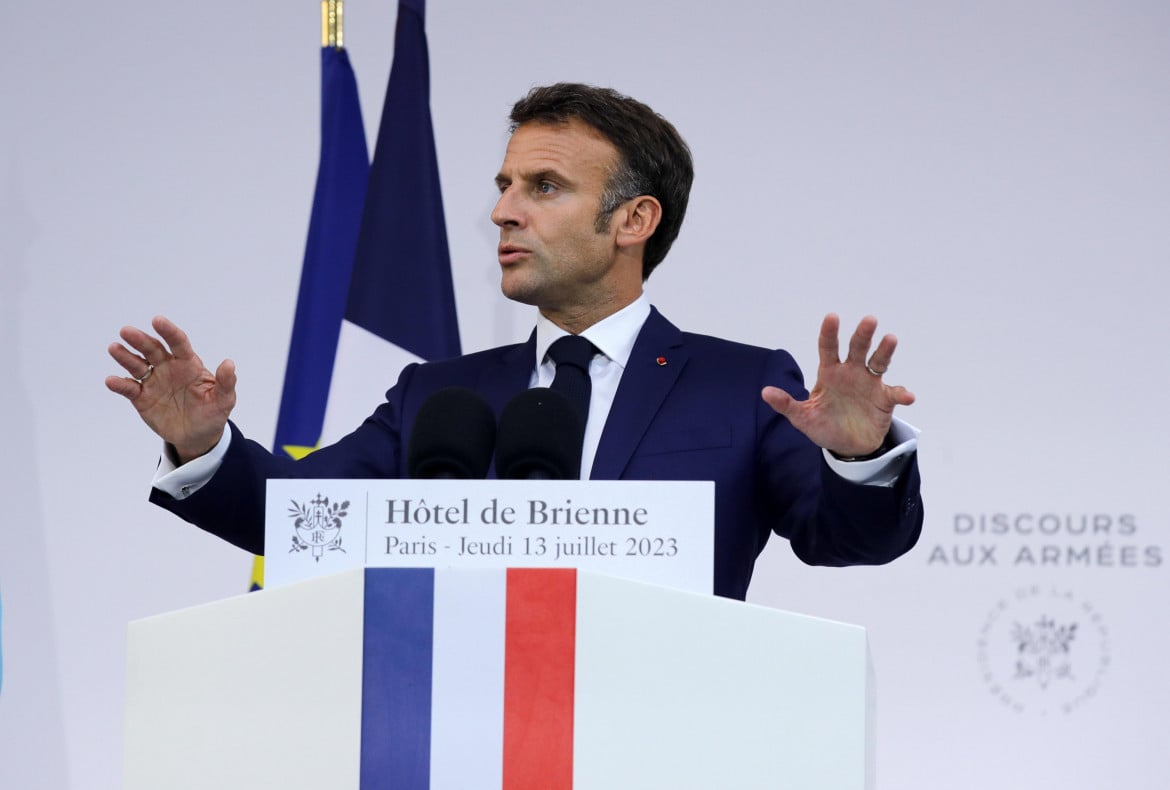 Il Presidente francese Macron foto Ansa