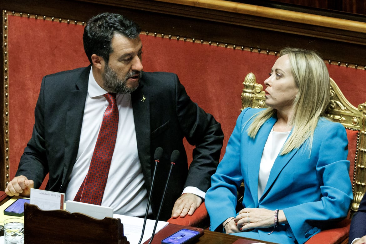 Matteo Salvini e Giorgia Meloni foto LaPresse