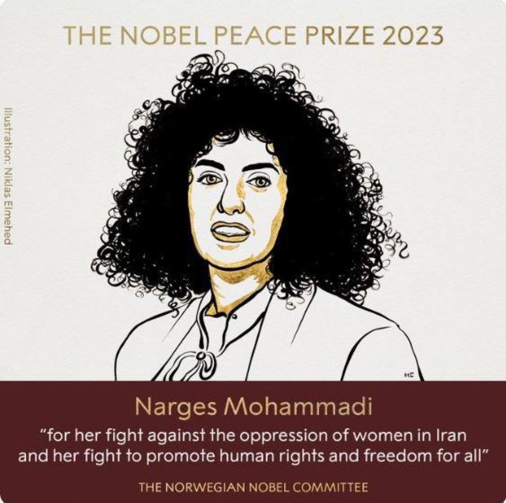Il Nobel per la Pace all’attivista iraniana Narges Mohammadi