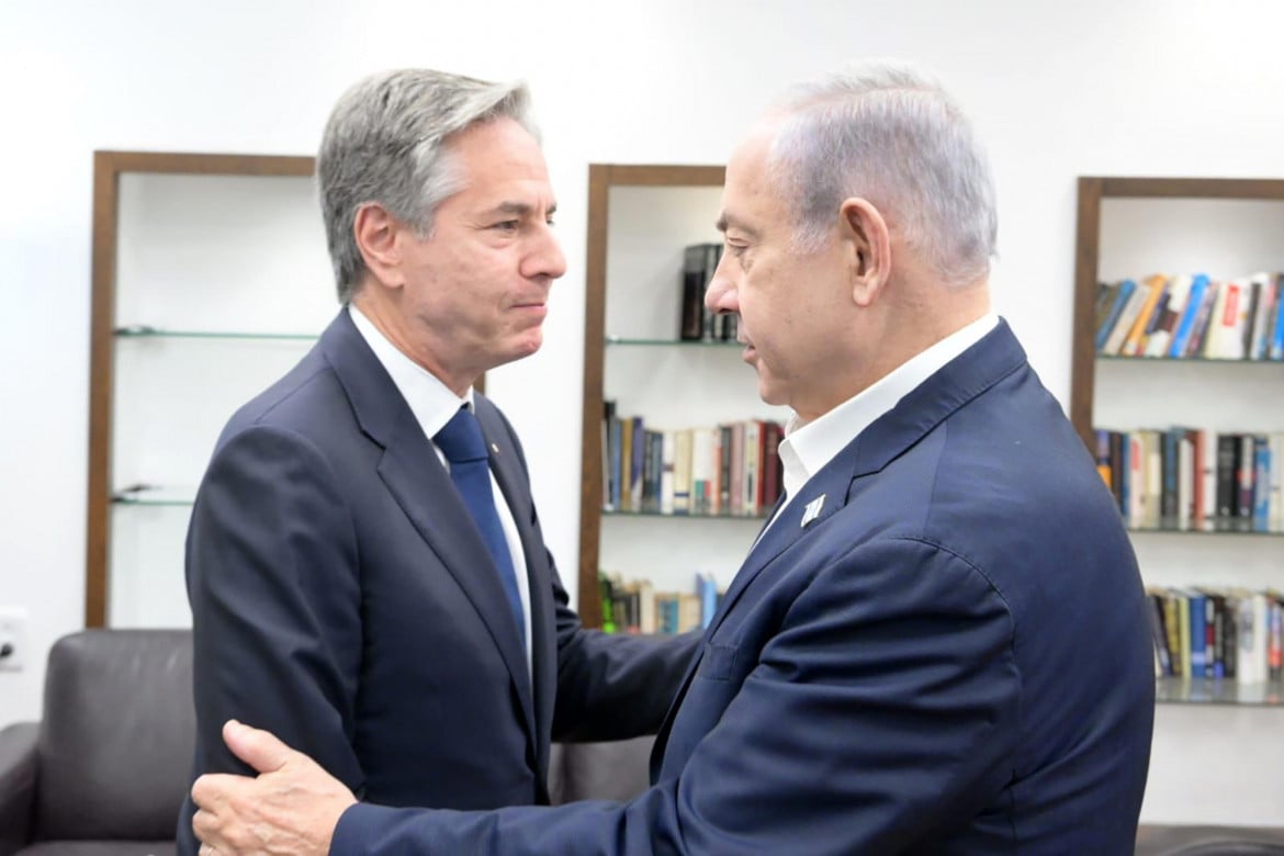 L’incontro tra Blinken e Netanyahu a Tel Aviv foto Ansa