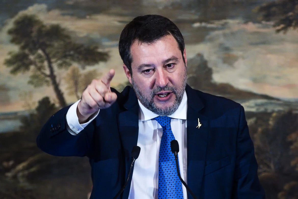 Il vicepremier e ministro delle infrastrutture e trasporti Matteo Salvini, foto Ansa