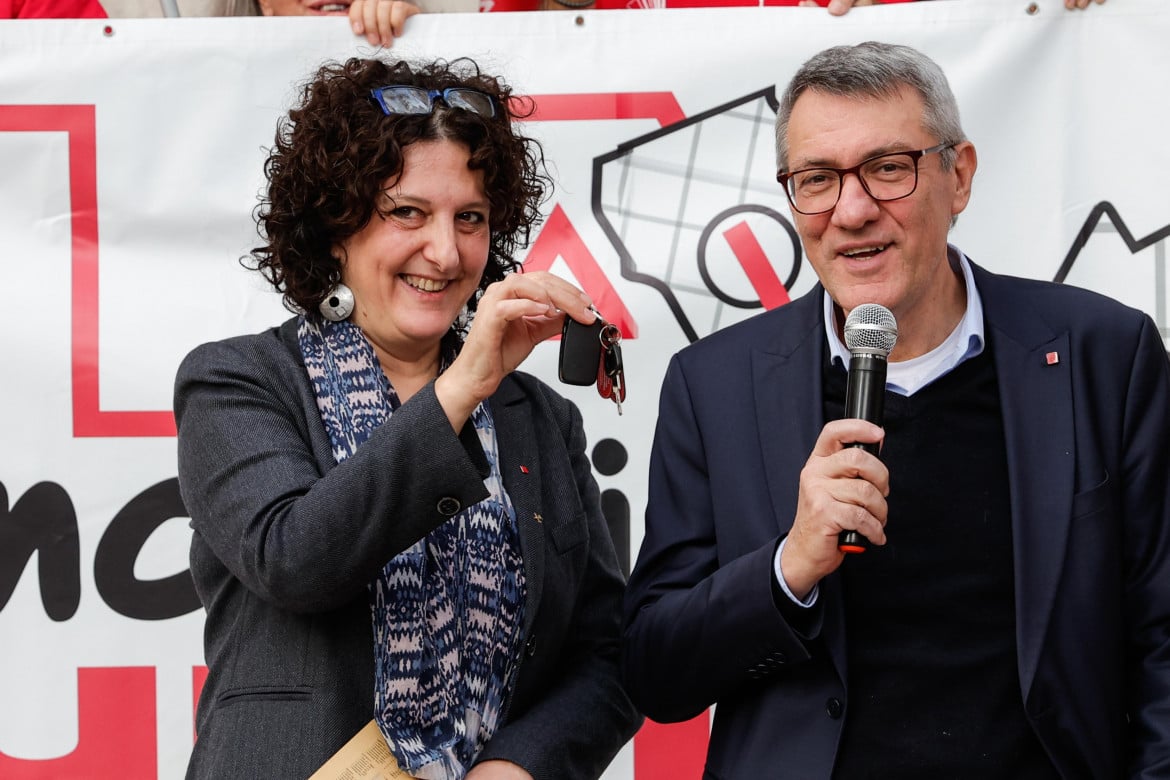 Gianna Fracassi e Maurizio Landini ANSA