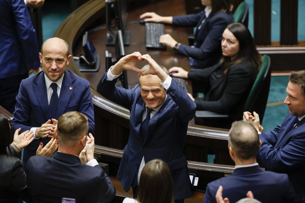 Donald Tusk ieri al Sejm