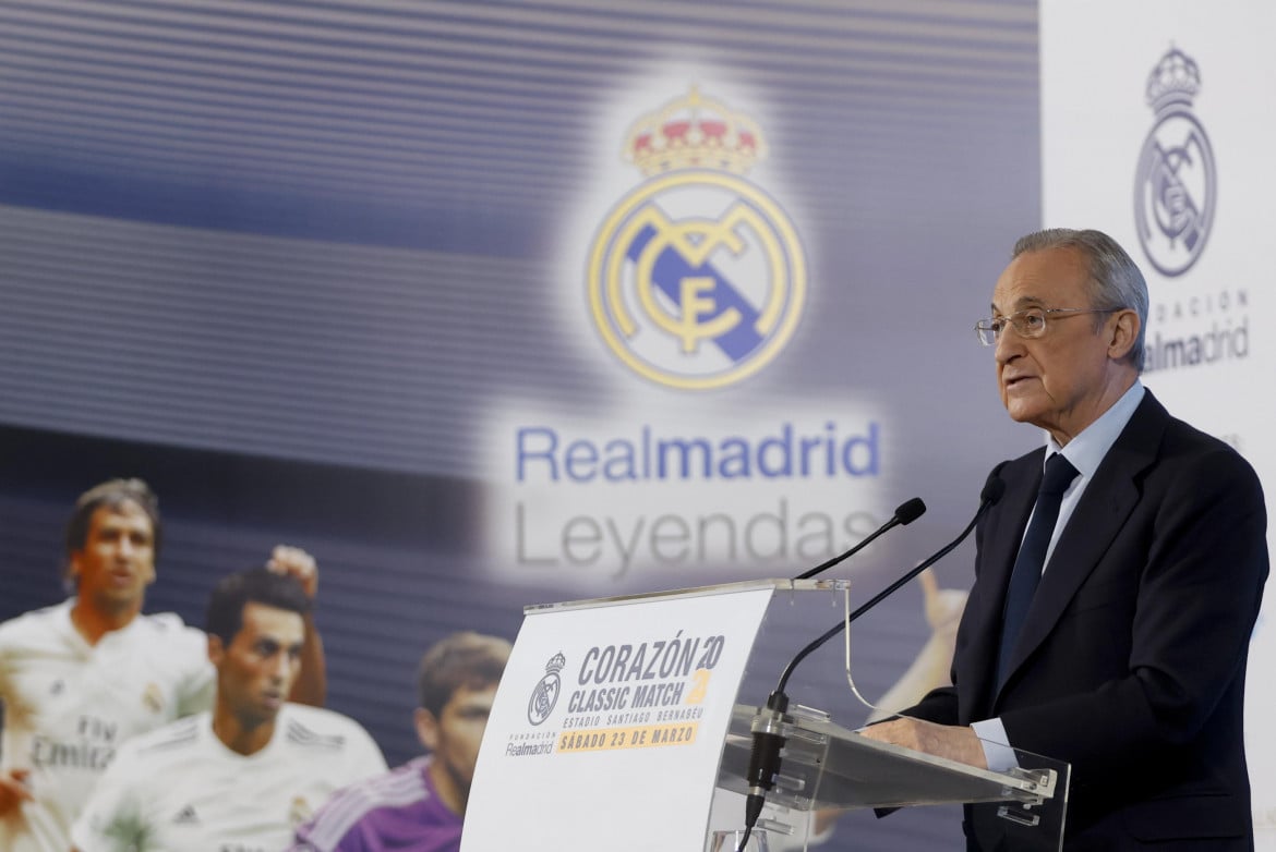 Il presidente del Real Madrid, Florentino Perez (EPA/Mariscal)