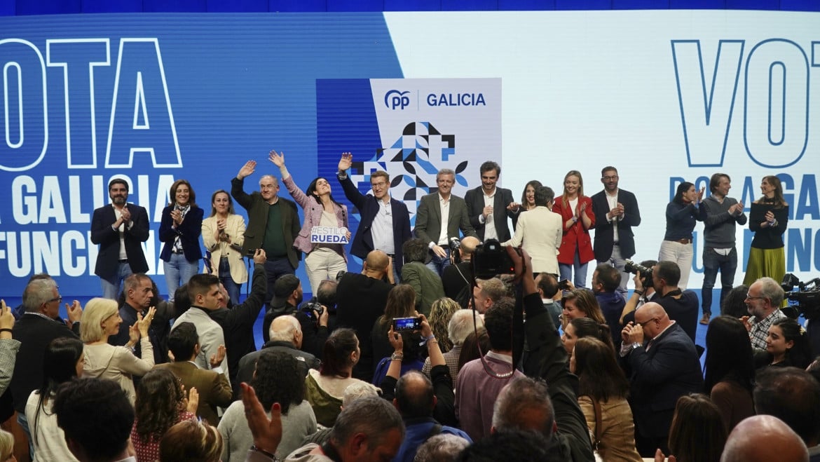 foto della chiusura della campagna elettorale del Pp in Galizia