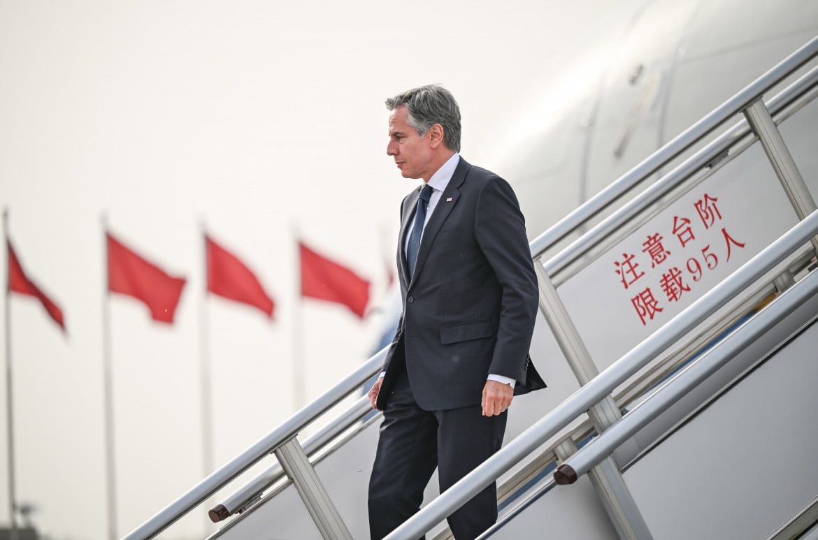 Il segretario di stato americano Antony Blinken sbarca a Pechino foto Ansa