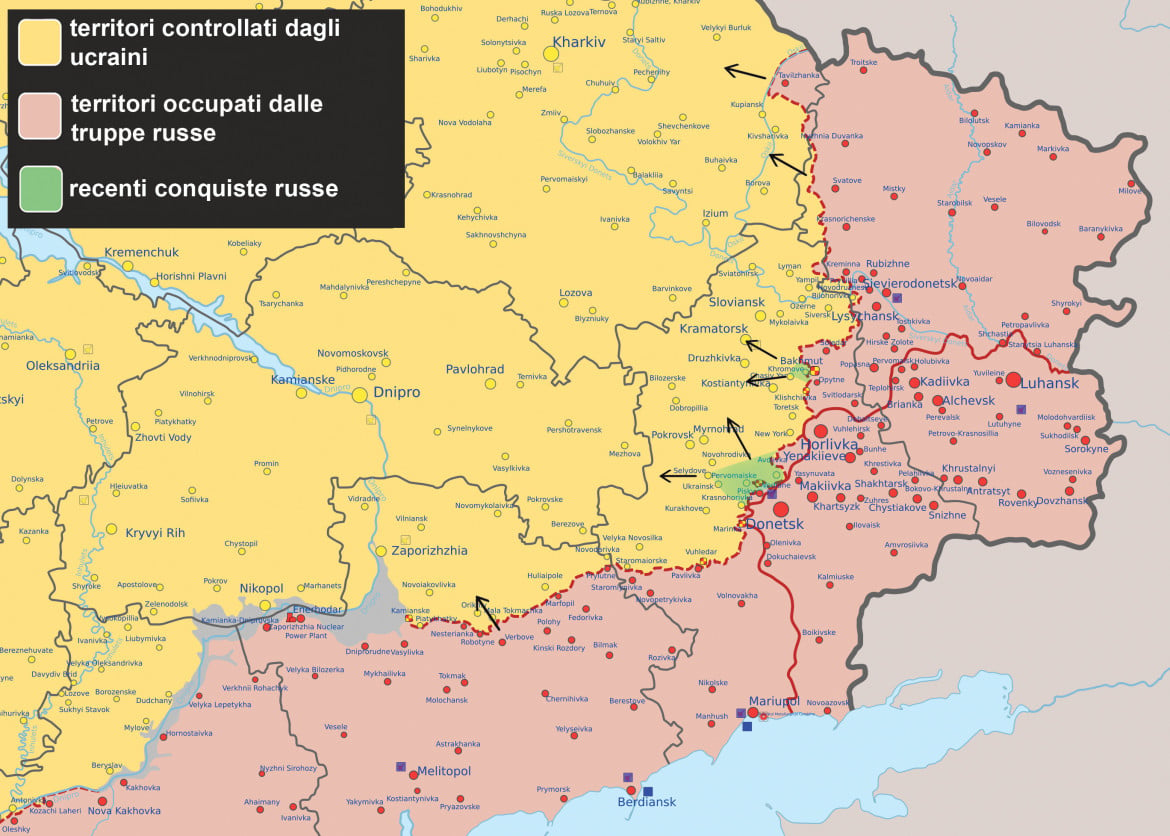 I fronti aperti nell’est e nel sud dell’Ucraina