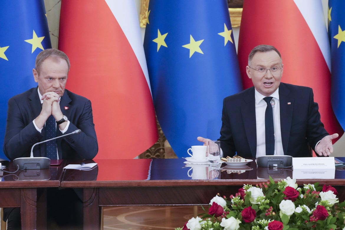 Donald Tusk e il presidente della Repubblica Andrzej Duda