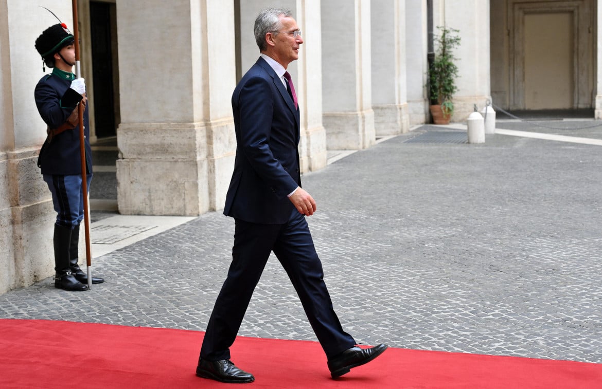 L’arrivo del Segretario Nato Stoltenberg a Palazzo Chigi