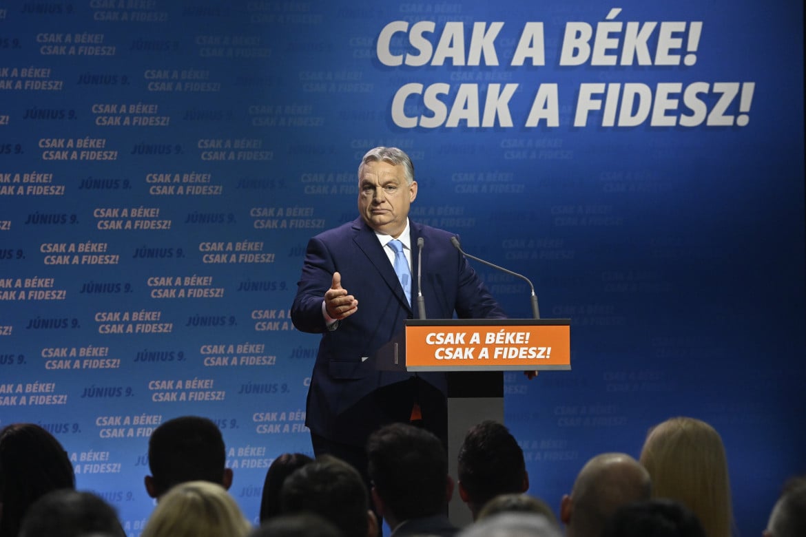 Budapest, Viktor Orbán in campagna elettorale foto Ap