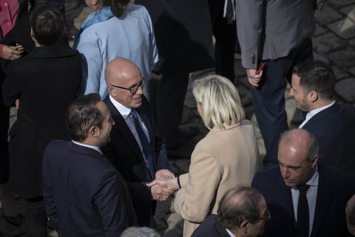 Eric Ciotti e Marine Le Pen foto Ansa