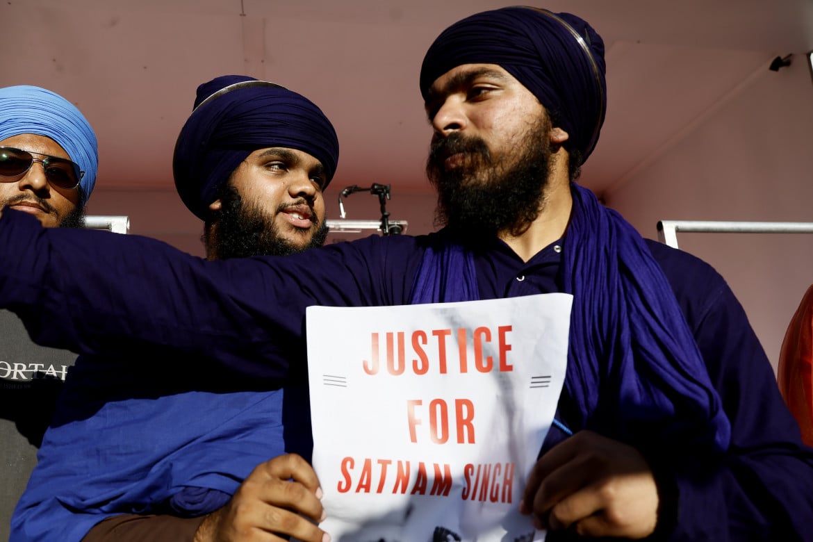 Manifestazione per Satnam Singh (LaPresse)