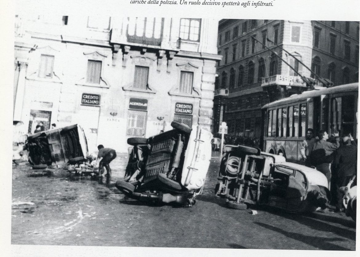 Lotte operaie in piazza S. S. Apostoli, ottobre 1963