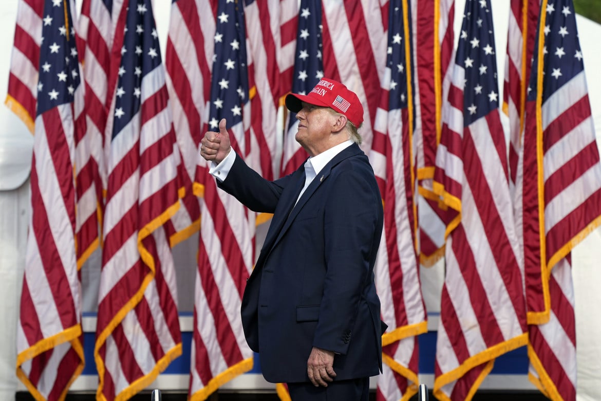 Donald Trump durante un comizio a Chesapeake, Virginia