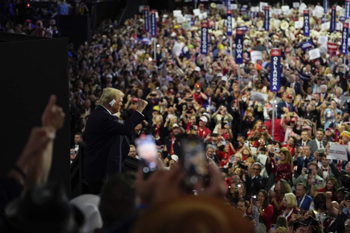 Donald Trump alla convention repubblicana di Milwaukee
