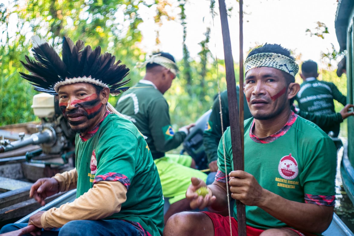 Valle di Javari, Amazonas, Brasile. Membri dei «Guerrieri della foresta», gruppo di auto-difesa del popolo Kanamari foto Getty Images