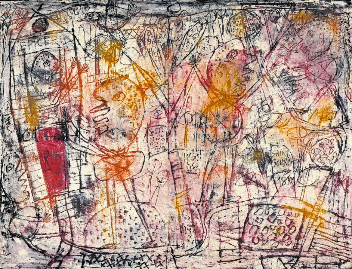 Jean Dubuffet, «Les Alentours de Saint-Souris», 1949, dedicato dal pittore a Bousquet: Saint-Souris è il nome immaginario di un villaggio marino che ispirò alcuni testi di Bousquet